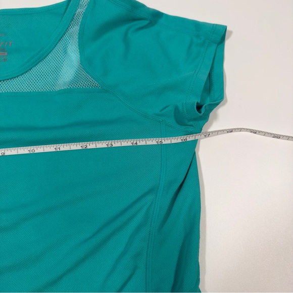 Nike Women's Turquoise Short Sleeve‎ Workout Running Top Size Small - Picture 7 of 10
